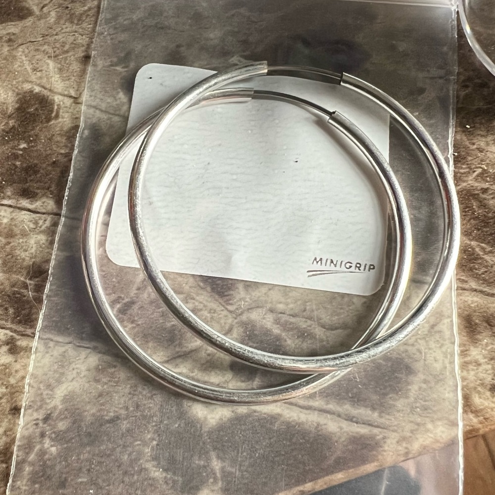 Medium Sized Hoop Earrings - Picture 2 of 2
